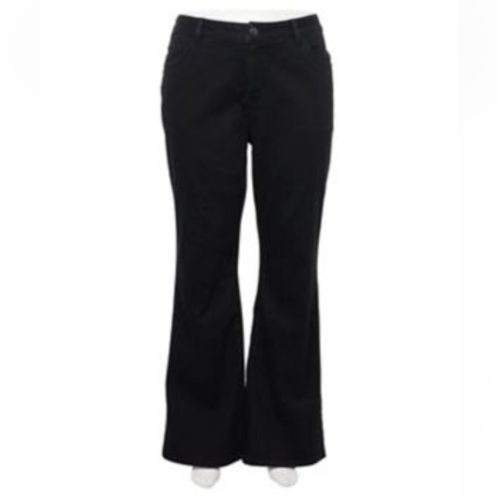 Sonoma Goods for Life Kohls Favorite Mid Rise Bootcut Jeans New Black 28W Short